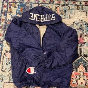 SUPREME X CHAMPION SHERPA zip up jacket  | Authentic